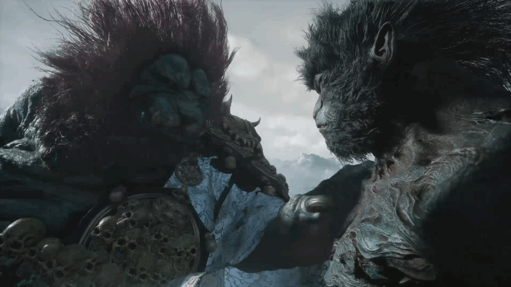 Black Myth Wukong, erlang shen and stone monkey, эрлан шэнь и каменная обезьяна