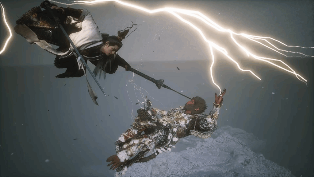 Black Myth Wukong, spear hit, удар копьем