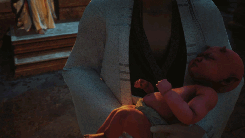 red baby, красный младенец