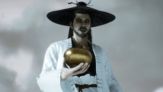 Black Myth Wukong, black and white daoist, чёрно-белый даос