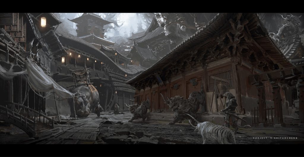 Black Myth Wukong, village, деревня
